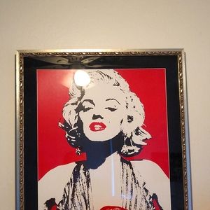 Marilyn monroe portrait. About 3 1/2 ft tall about 2 1/2 ft wide.